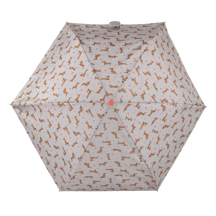 totes® Supermini Dachshund Hearts  Print Umbrella (3 Section) Extra Image 2